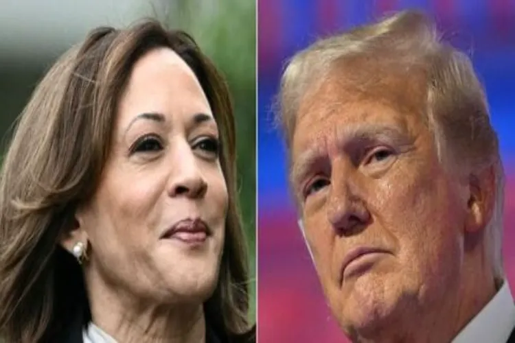 Donald Trump and Kamala Harris