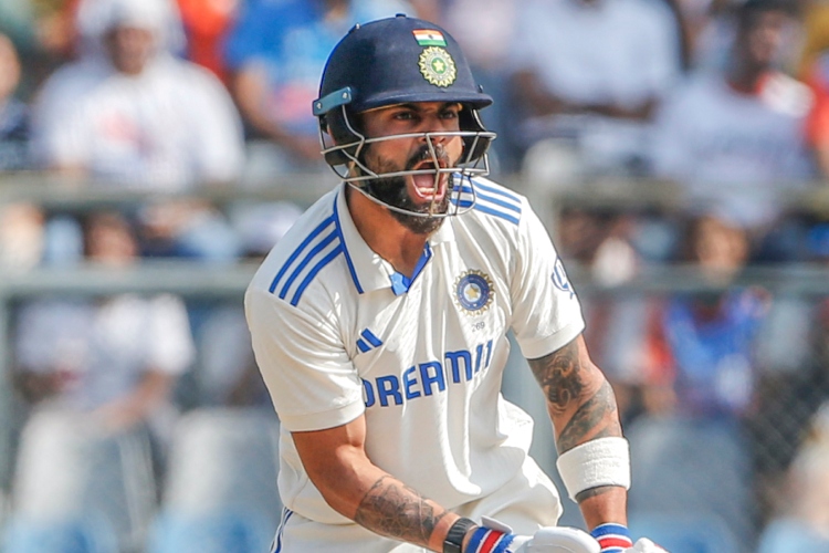 Virat Kohli in action