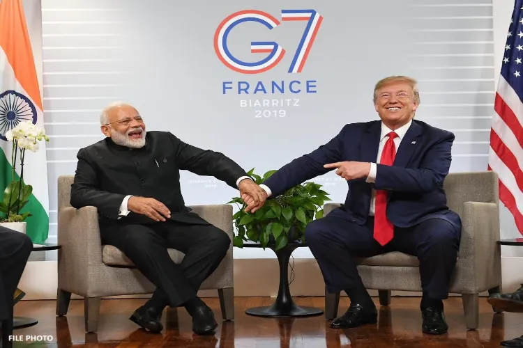 Prime Minister Narendra Modi with Donald Trump during his visit to the USA