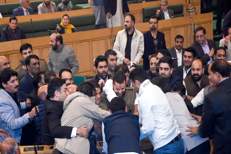 A scene inside the J&K Assembly