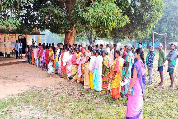 Brisk polling is underway in 43 constituencies in Jharkhand