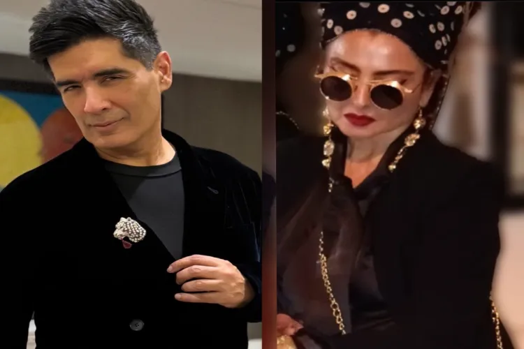 Fashion designer Manish Malhotra and Actor Rekha