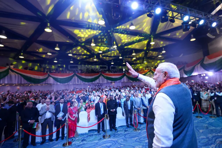 Prime Minister Narendra Modi speaking in Nigeria