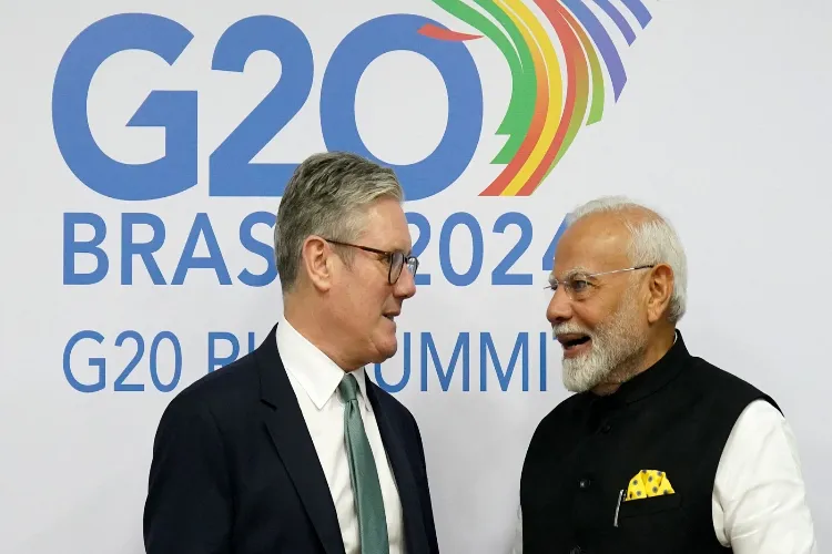 UK Prime Minister Keir Starmer met Prime Minister Narendra Modi