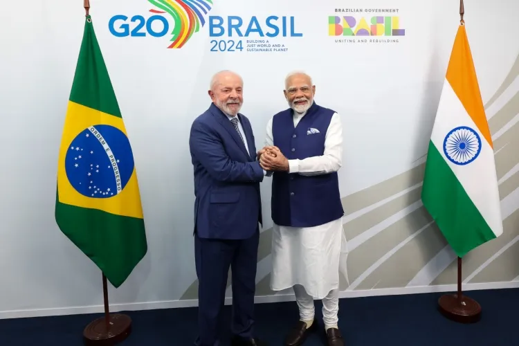 Prime Minister Narendra Modi with President Lula during the G20 Summit in Rio de Janeiro