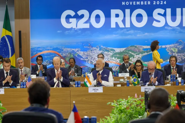 Prime Minister speaking on Climate Change in G20 meeting at Ri de Janerio