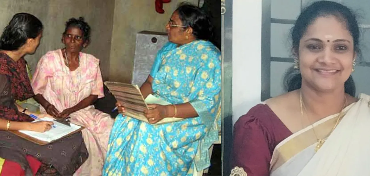 Nurses with a Palliative care patient (Left) and Nurse Selvy (Right)