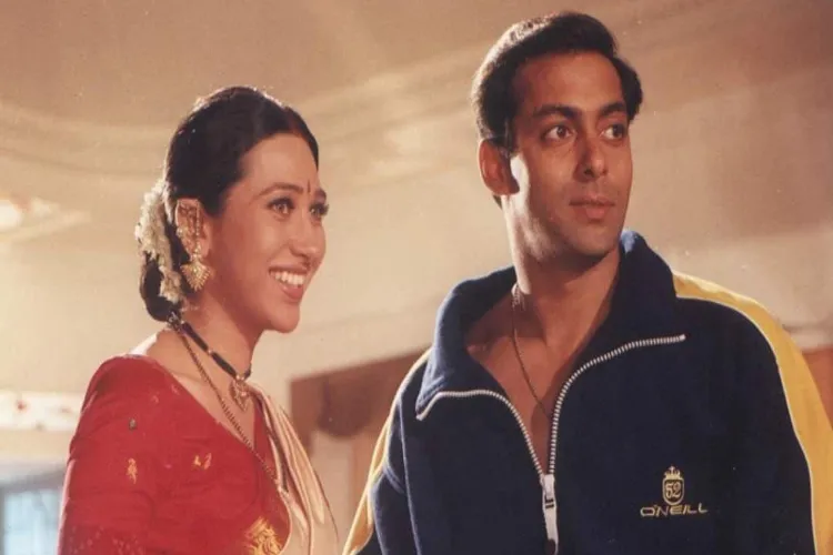 A still from Biwi No. 1 featuring actors Salman Khan and Karishma Kapoor