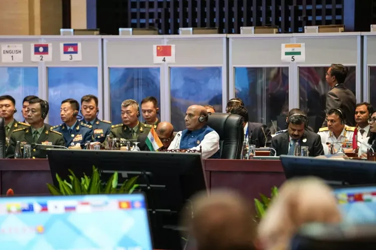 Rajnath Singh at the  ASEAN Defence Ministers’ Meeting in Loas