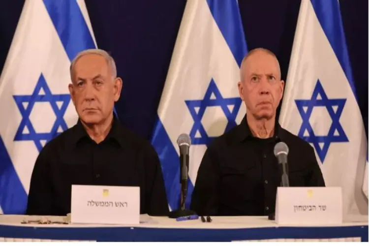 Israeli Prime Minister Benjamin Netanyahu and Defense Minister  Yoav Gallant