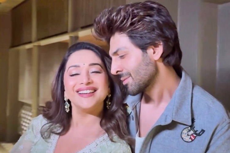 Madhuri Dixit and Kartik Aryan