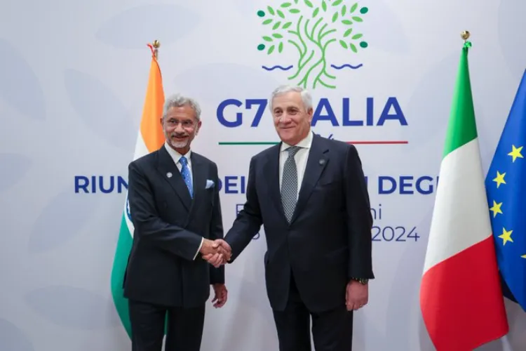 External Affairs Minister Dr S Jaishankar with Italy Foreign minister  Foreign Minister, Antonio Tajani