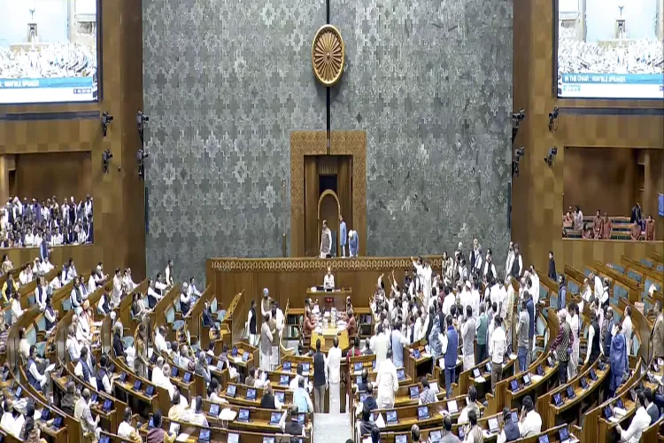 Lok Sabha Speaker Om Birla conducts the proceedings of the house during Winter session