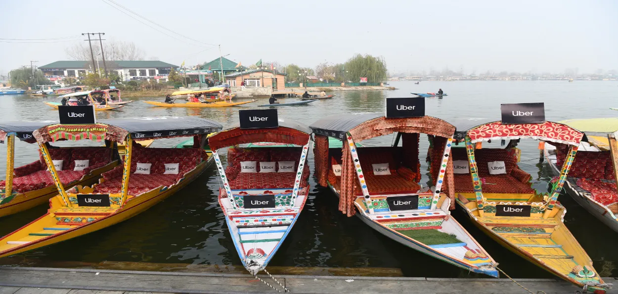 Uber Shikar parked on the Ghat of Dal Lake in Srinagar (Story and pics by Basit zargar)