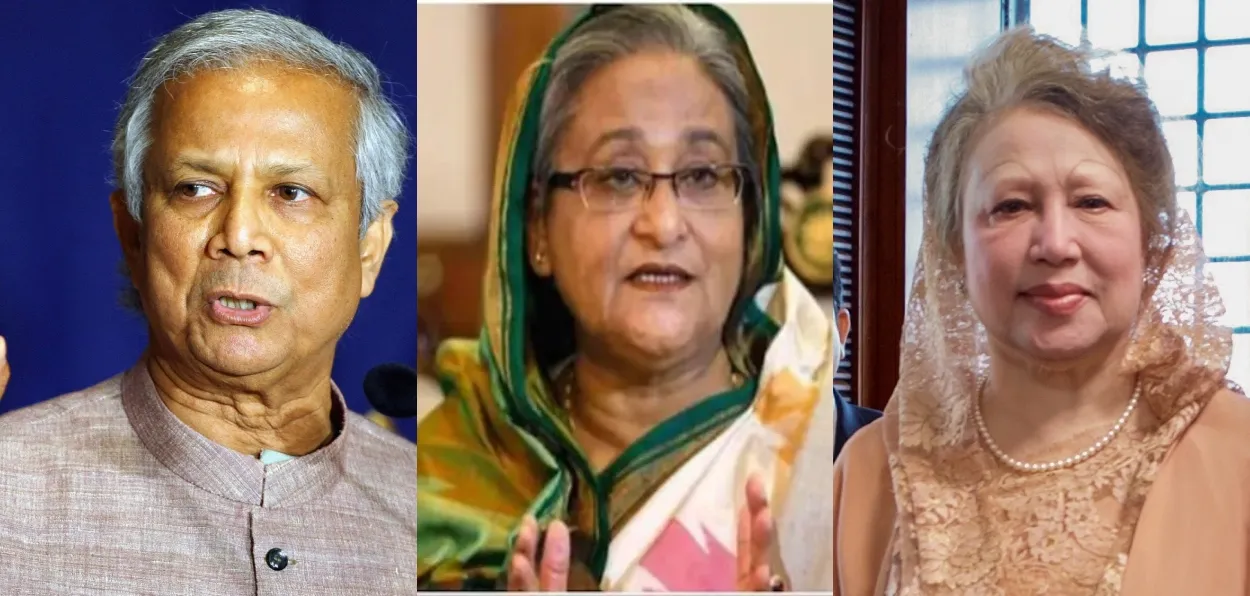 Bangladesh leaders - Muhammad Yunus, Sheikh Hasina and begum Khaleda Ziattacks on Hindus in Bangladesh