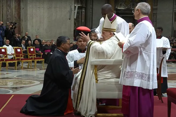  Cardinal George Koovakad being anointed as Cardinal by Pope Francis