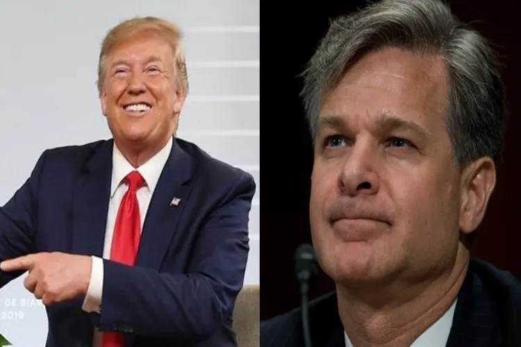 US President-elect Donald Trump and FBI Director Christopher Wray