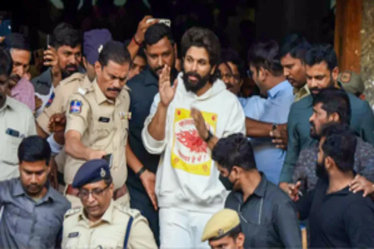 Allu Arjun being arrested from his house