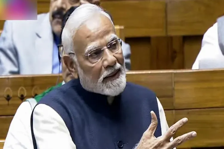 Prime Minister Narendra Modi speaking in Lok Sabha