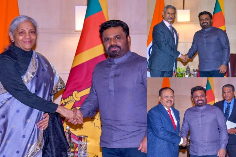 Sri Lankan President Anura Kumara Dissanayake meeting Indian leaders in Delhi