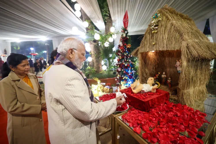 Prime Minister Narendra Modi joins Christmas celebrations at Union Minister George Kurian's residence in Delhi