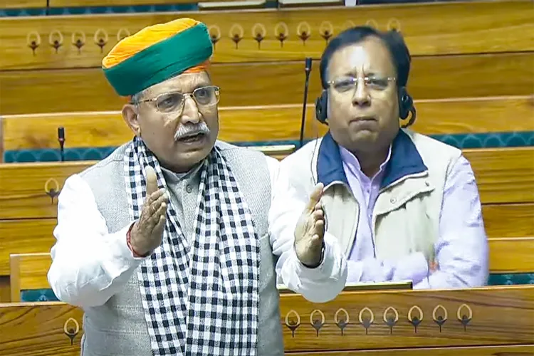 Minister of State (Independent Charge) of Law and Justice, Arjun Ram Meghwal  speaking the Lok Sabha