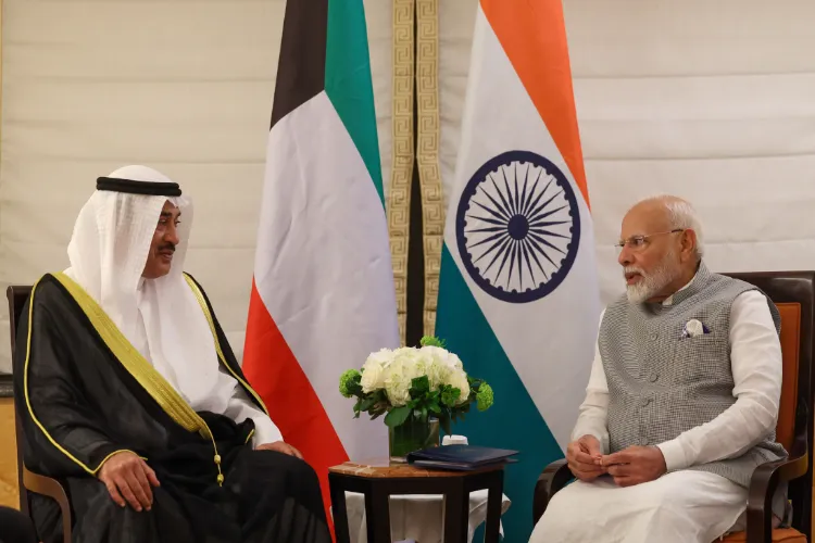 Prime Minister Narendra Modi withTitle : Solidifying partnership with Gulf countries, PM Modi set to embark on historiPM Narendra Modi with the Crown Prince of Kuwait, Sheikh Sabah Khaled Hamad Al-Sabah, in New York (File)