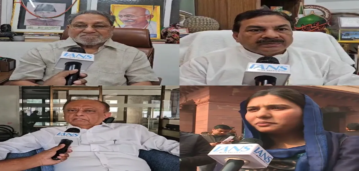 Muslim Leaders: Husain Dalwai, Naseem Khan, Samajwadi Party MP Iqra Choudhary and Majeed Memon (Clockwise)