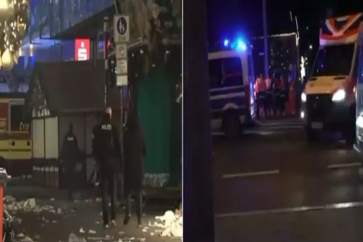 Scene from the venue of the attack in Germany