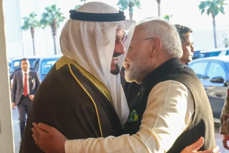  Prime Minister Sheikh Ahmad Al-Abdullah Al-Ahmad Al-Sabah  embraces PM Narendra Modi in his send off at the airport