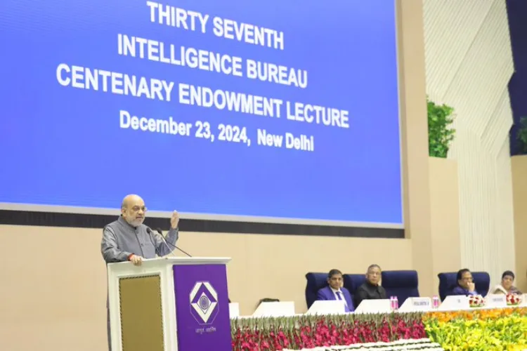 Home Minister Amit Shah delivering the 37th Intelligence Bureau Centenary Endowment Lecture