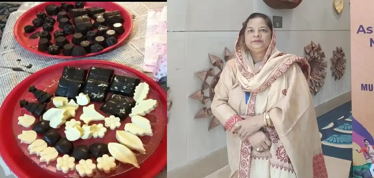 Pakeeza Saikia with her chocolates