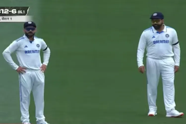 Virat Kohli and Rohit Sharma seen wearing black armbands( Image grabbed from Video)