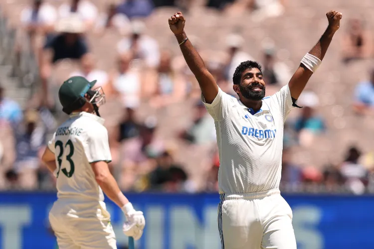 Jasprit Bumrah after dismissing fourth player of Australia