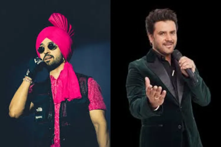 Singers Diljit Dosanjh and Javed Ali