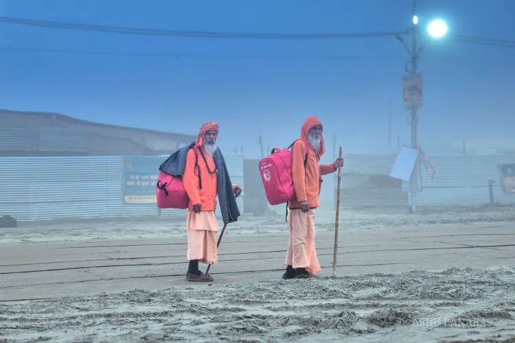 Sadhu arriving for Mahakumbh