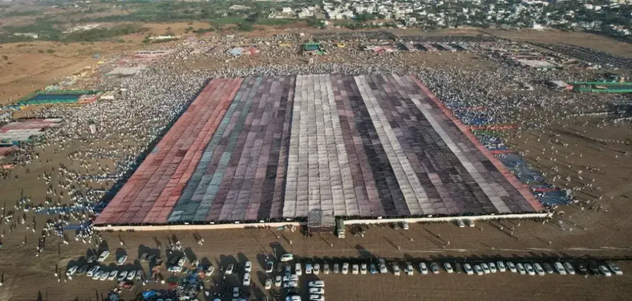 The venue of Tabligi Jamaat Ijtema in Beed, Maharashtra