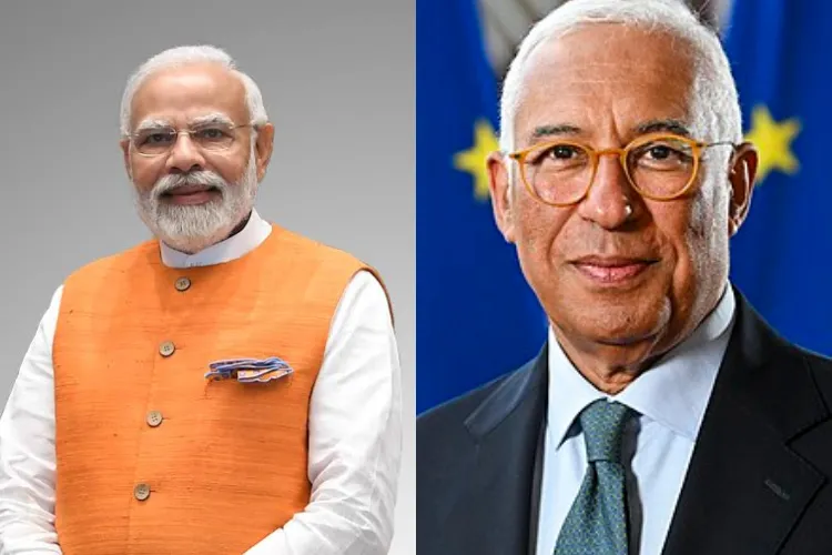 Prime Minister Narendra Modi and Antonio Costa, President of the European Council