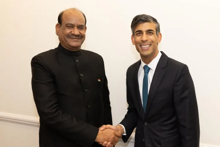 Lok Sabha Speaker Om Birla meets Ex-PM Rishi Sunak in UK