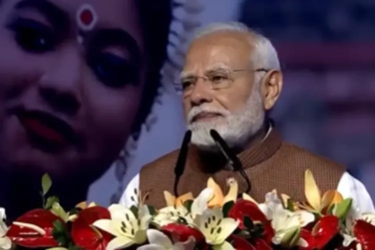 Prime Minister Narendra Modi speaking at the Pravasi Bhartiya Divas