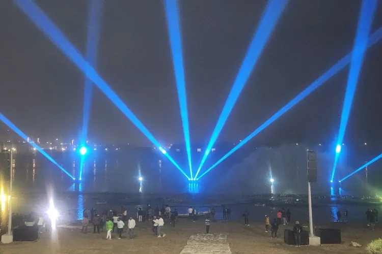 Water Laser Show at Maha Kumbh