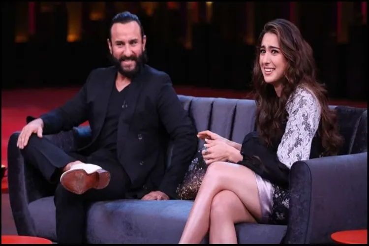 Actors Saif Ali Khan and Sara Ali Khan 