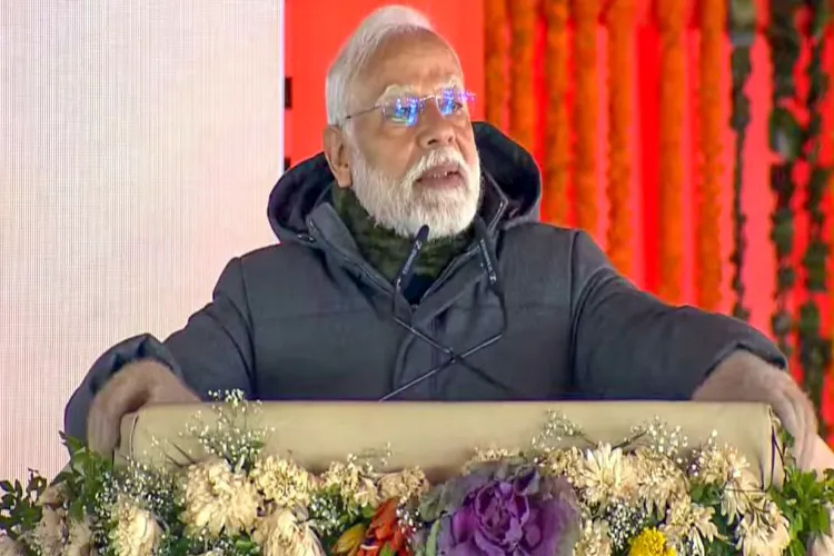 Prime Minister Narendra Modi addresses the inauguration of the Z-Morh Tunnel