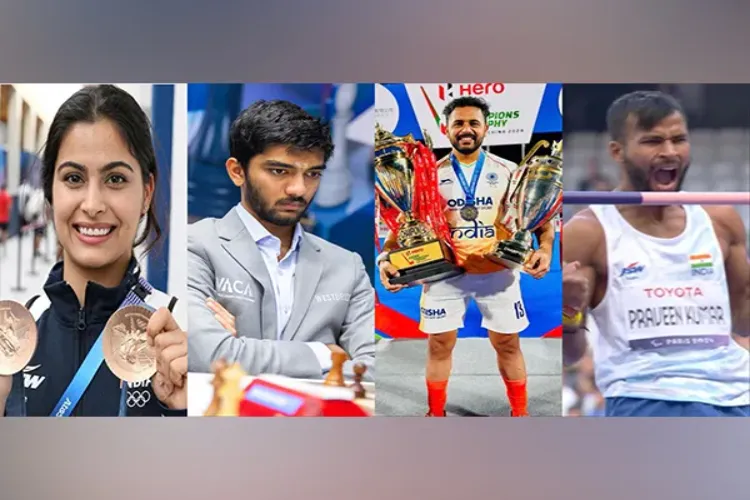 Manu, Gukesh, Harmanpreet, Praveen receive Khel Ratna