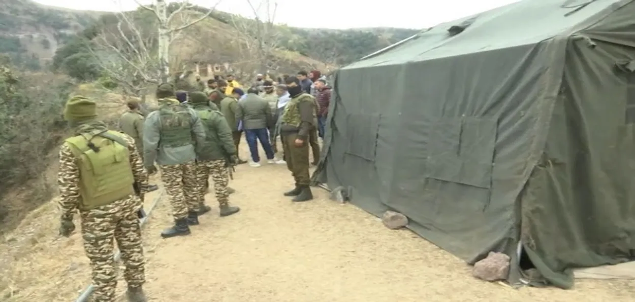 Army sets a camp in village Budhaal, Rajouri, J&K