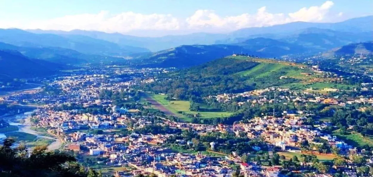 Drone shot of village Budhaal, Rajouri, J&K