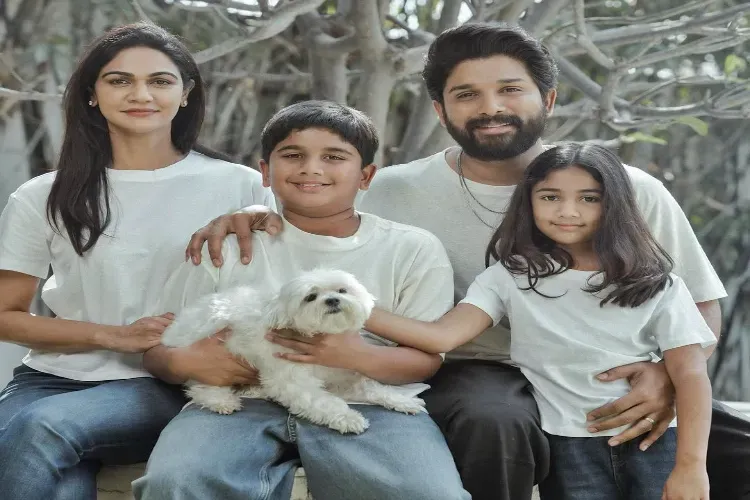 Allu Arjun with his family