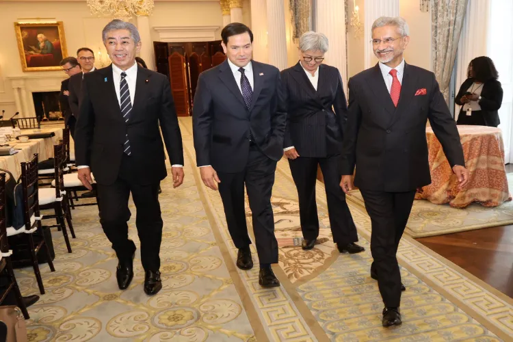 External Affairs Minister Dr S Jaishankar with foreign ministers of other QUAD nations