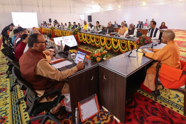 UP chief Minister Yogi Adityanath holding meeting of his cabinet at Prayagraj