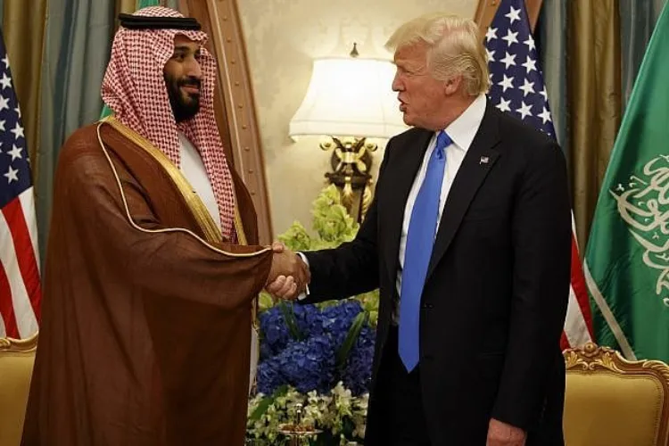 US President Donald Trump with Saudi Crown Prince MOhammad bin Salman (File)